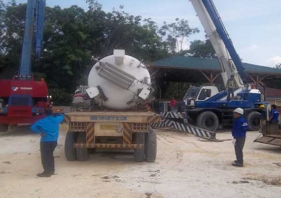 Transportation, Loading,Unloading dan Positioning Tank Oxygen Jakarta-Pekanbaru
